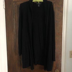 Forever 21 Black Hooded Cardigan